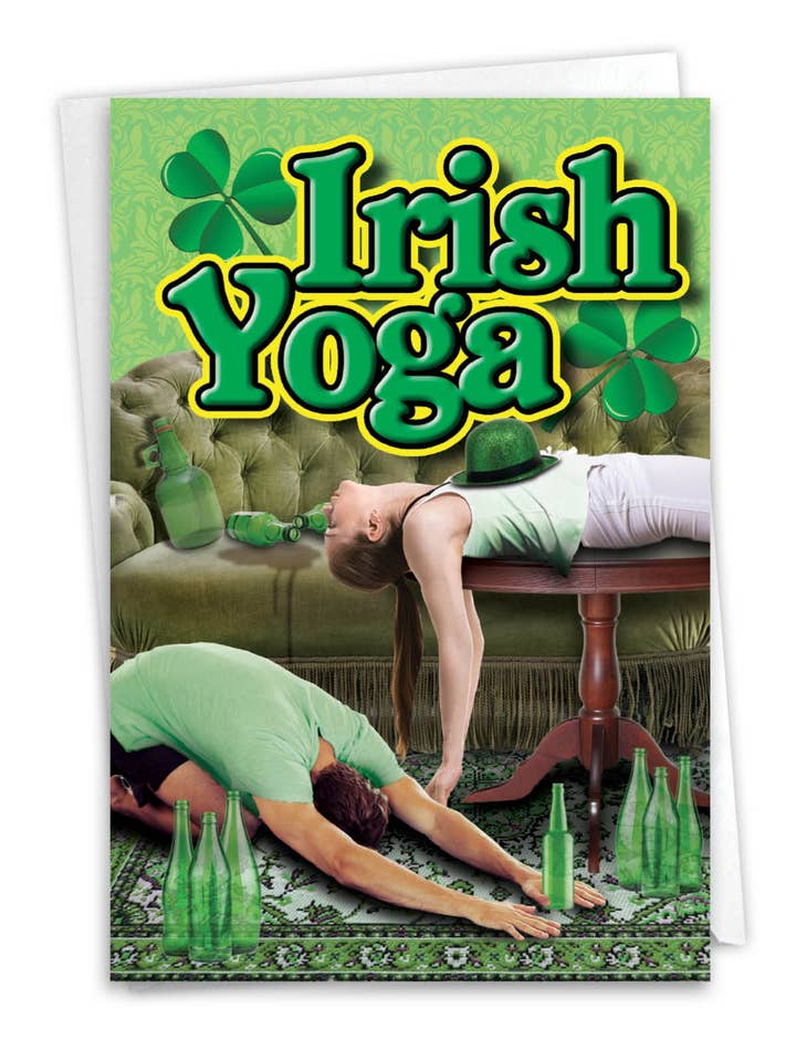 St. Patricks Dag-kort - Irish Yoga for engroshandel hos NobleWorks