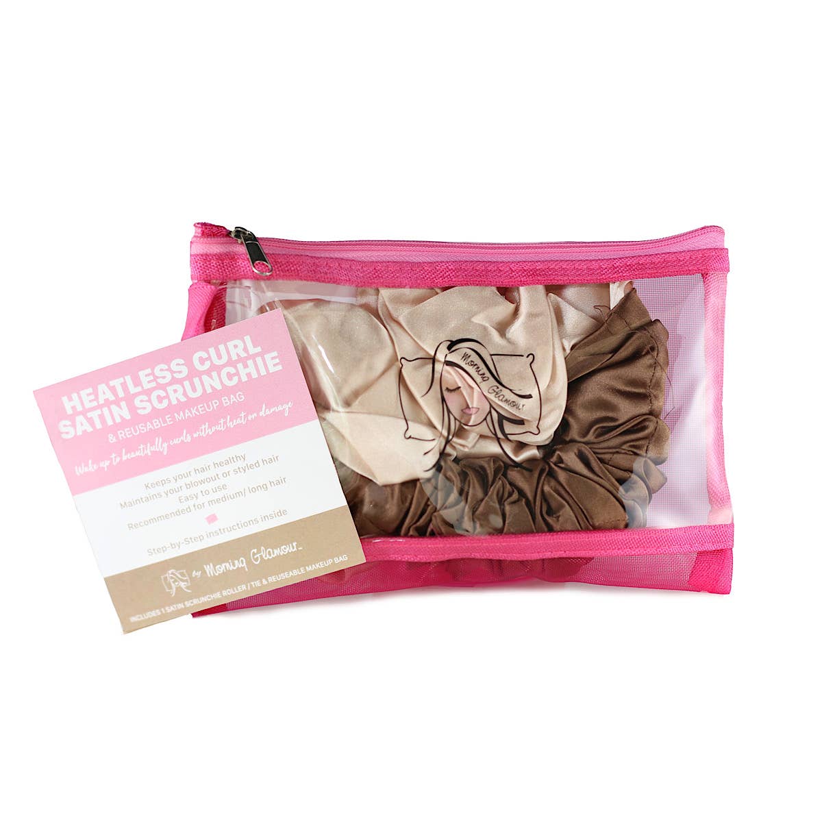 Morning Glamour - Wholesale Scrunchie - Women's -  Satin Heatless Curl Scrunchie Hair Accessory3