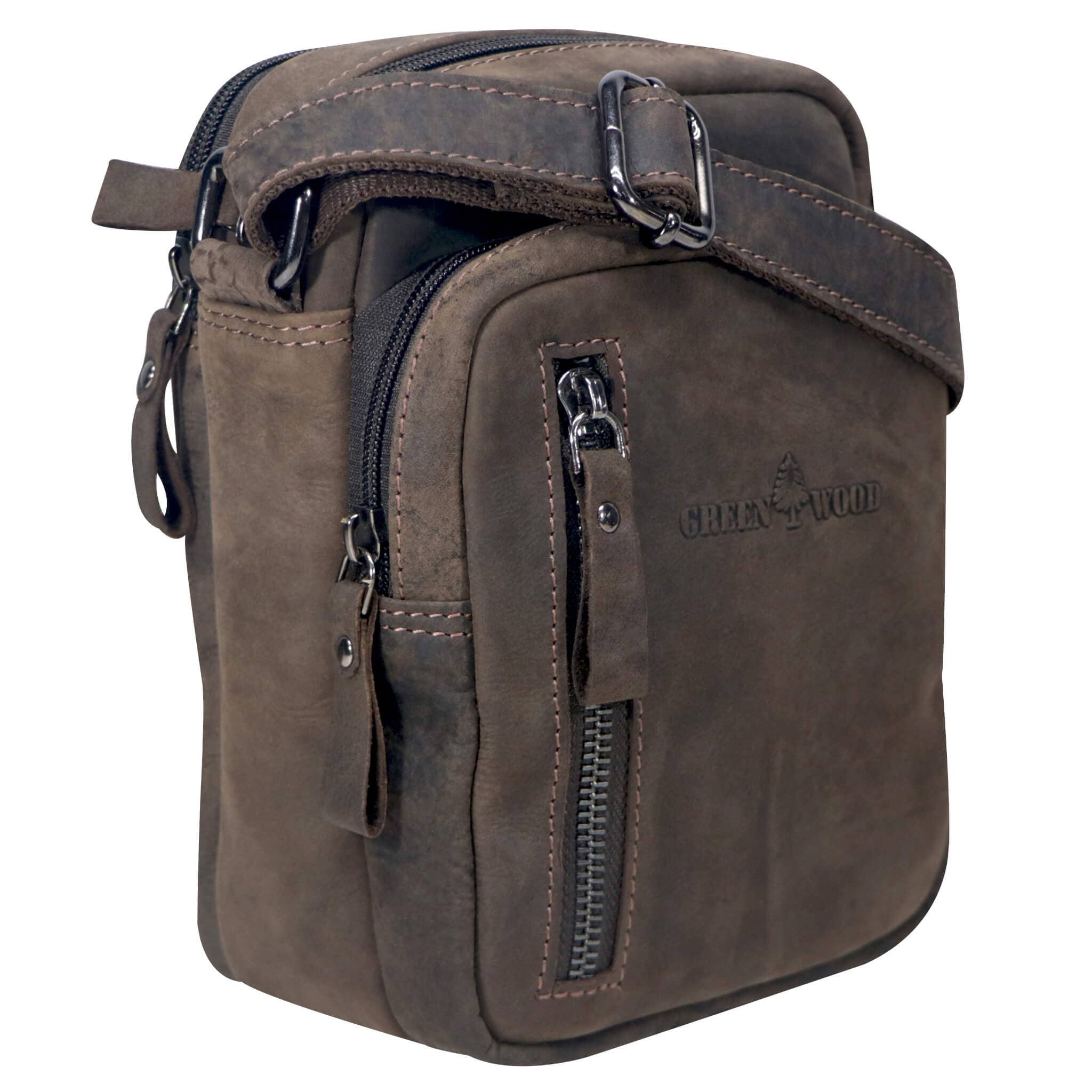Greenwood – Engroshandel Crossbodytaske – unisex – Nili lille skuldertaske med flere rum Crossbody taske læder19