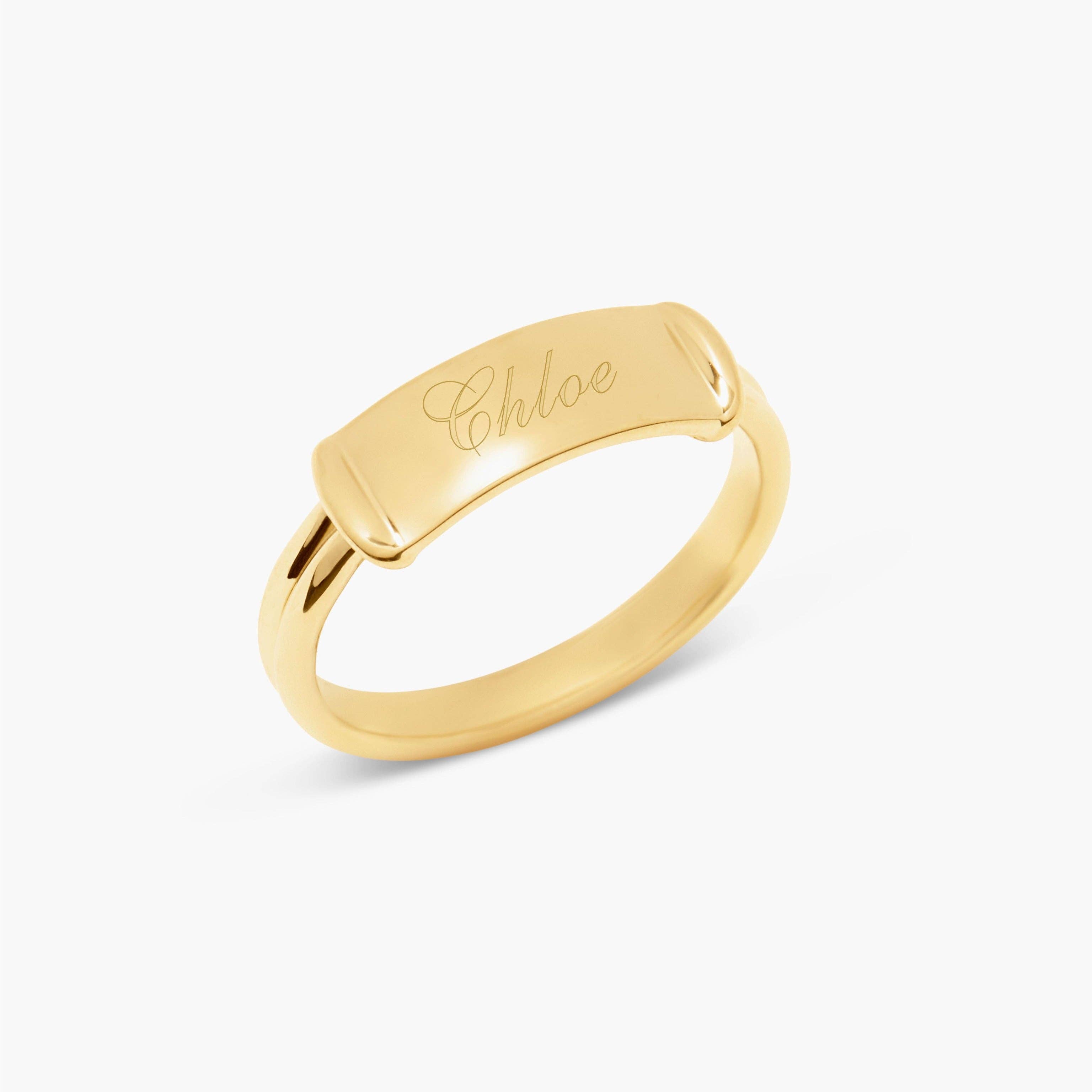 Brook & York - Wholesale Band/Stacked Ring - Shiloh Name Bar Ring0