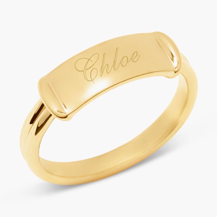 Brook & York - Wholesale Band/Stacked Ring - Shiloh Name Bar Ring0
