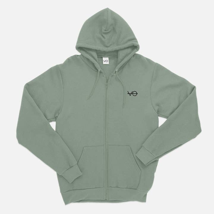 VO Bestickter Kapuzenpullover mit Reißverschluss (Unisex) für den Großhandel von VO