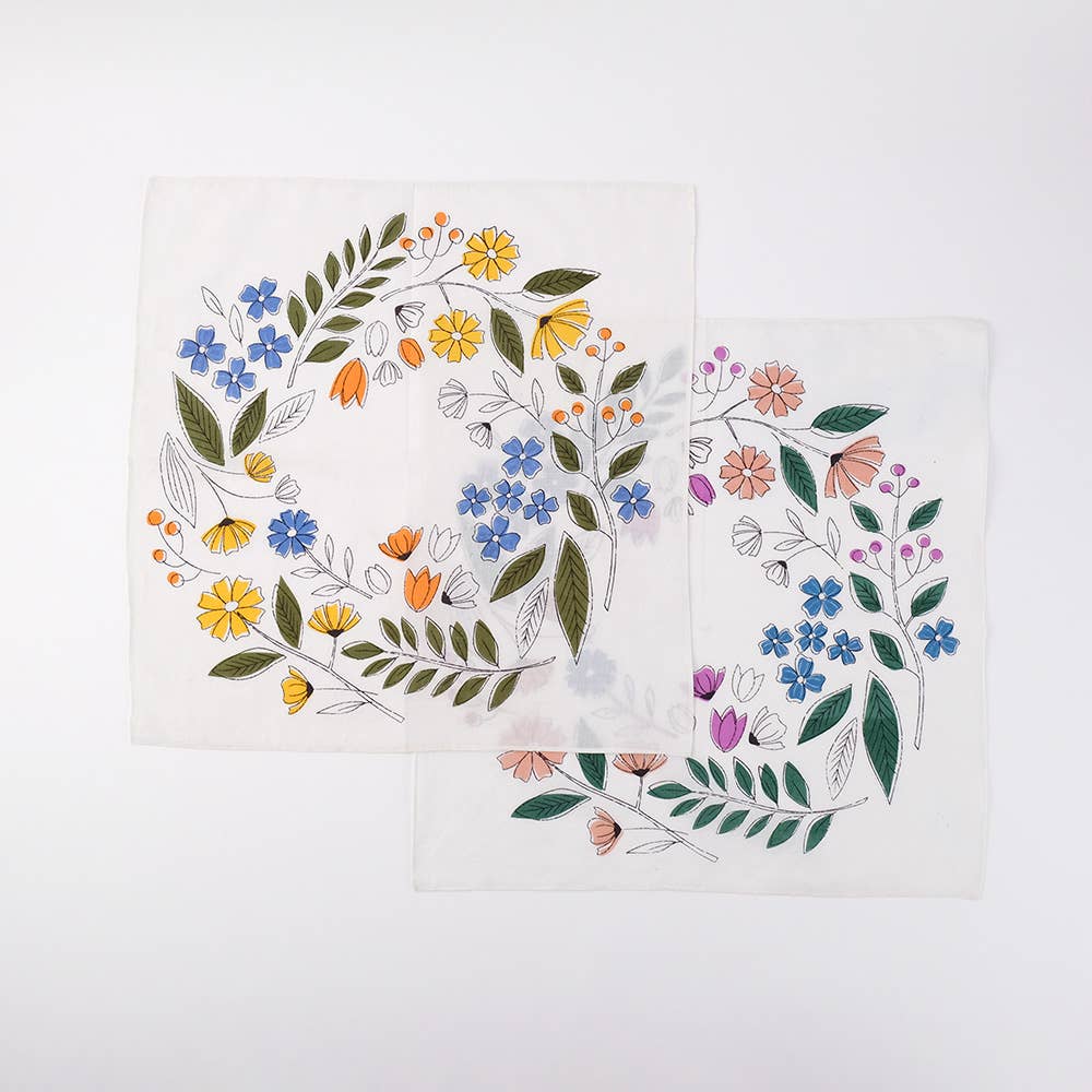 shesay – wholesale Handkerchief – Women's – Flower Wreath Pattern Handkerchief7