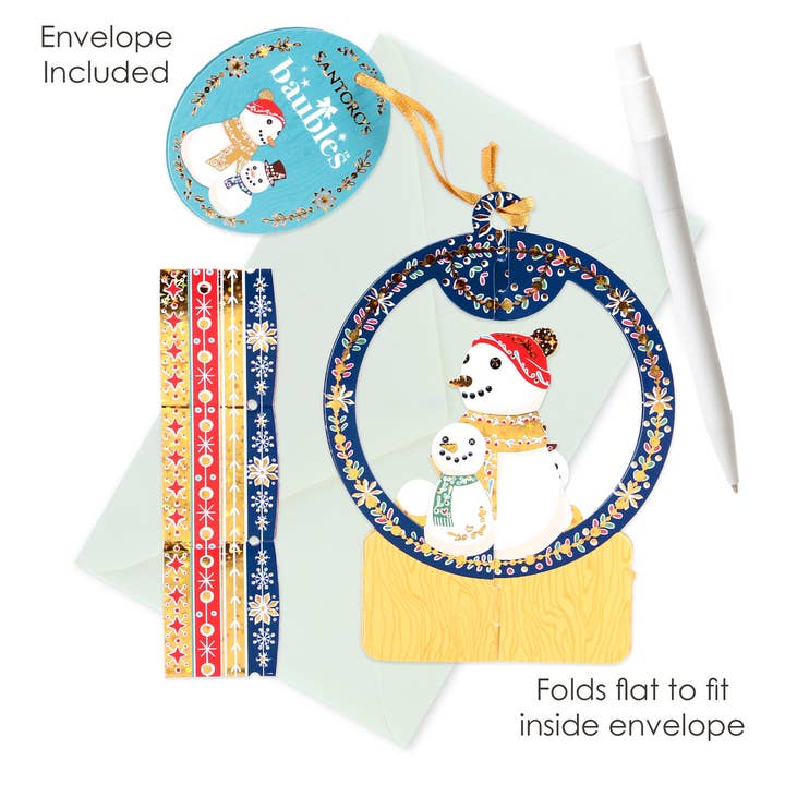 Santoro London – Engroshandel Julepynt – BL009 – Kugler - Sneglobe - Snemænd2