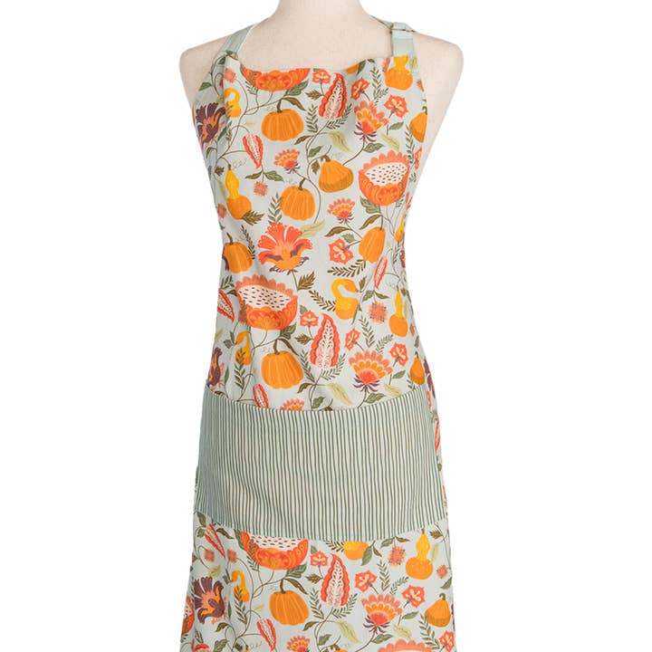 Kürbisgarten Baumwollschürze – Herbsternte Design für den Großhandel von Amicreative