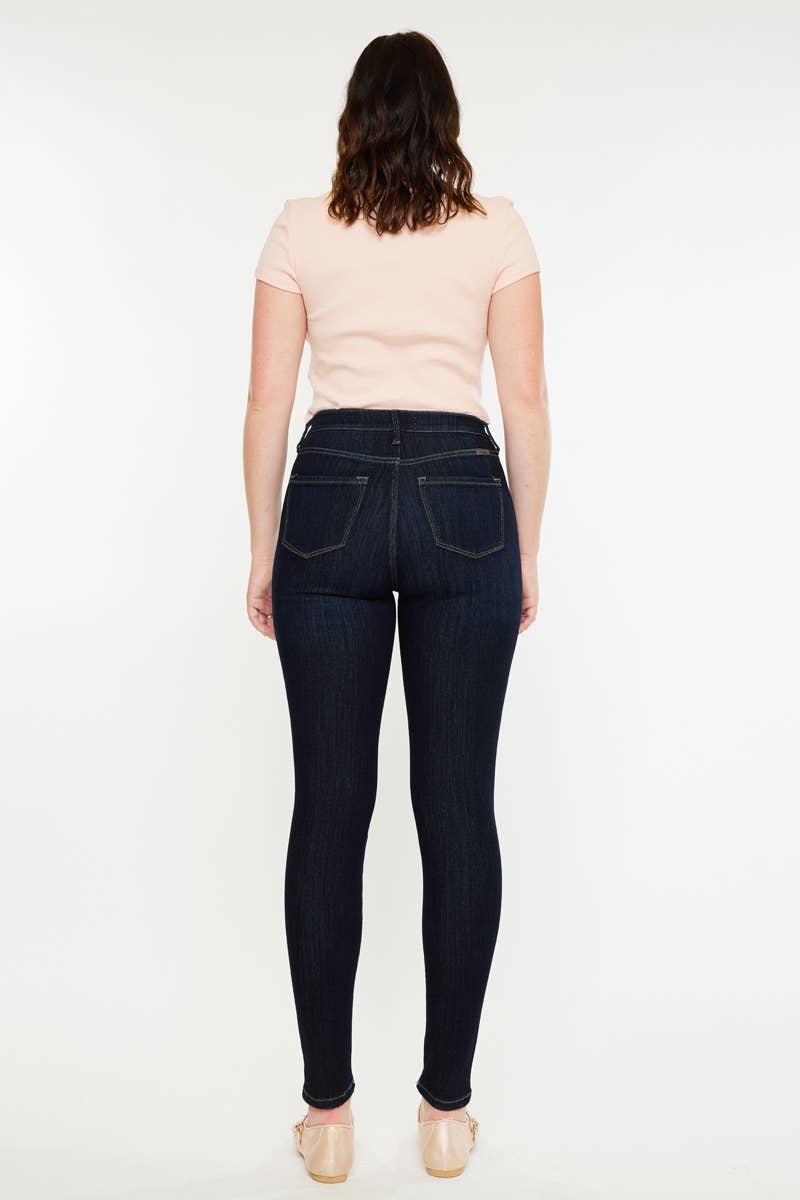 MØRK KURVE ÅBEN PAKKE HØJTALJEDE SUPER SKINNY JEANS-KC7114RD for engroshandel på Faire6