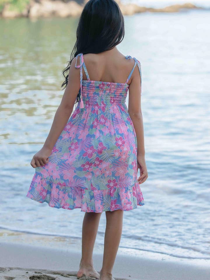 Tropics Cornflower Kids Surfs Up Dress for wholesale on Faire1