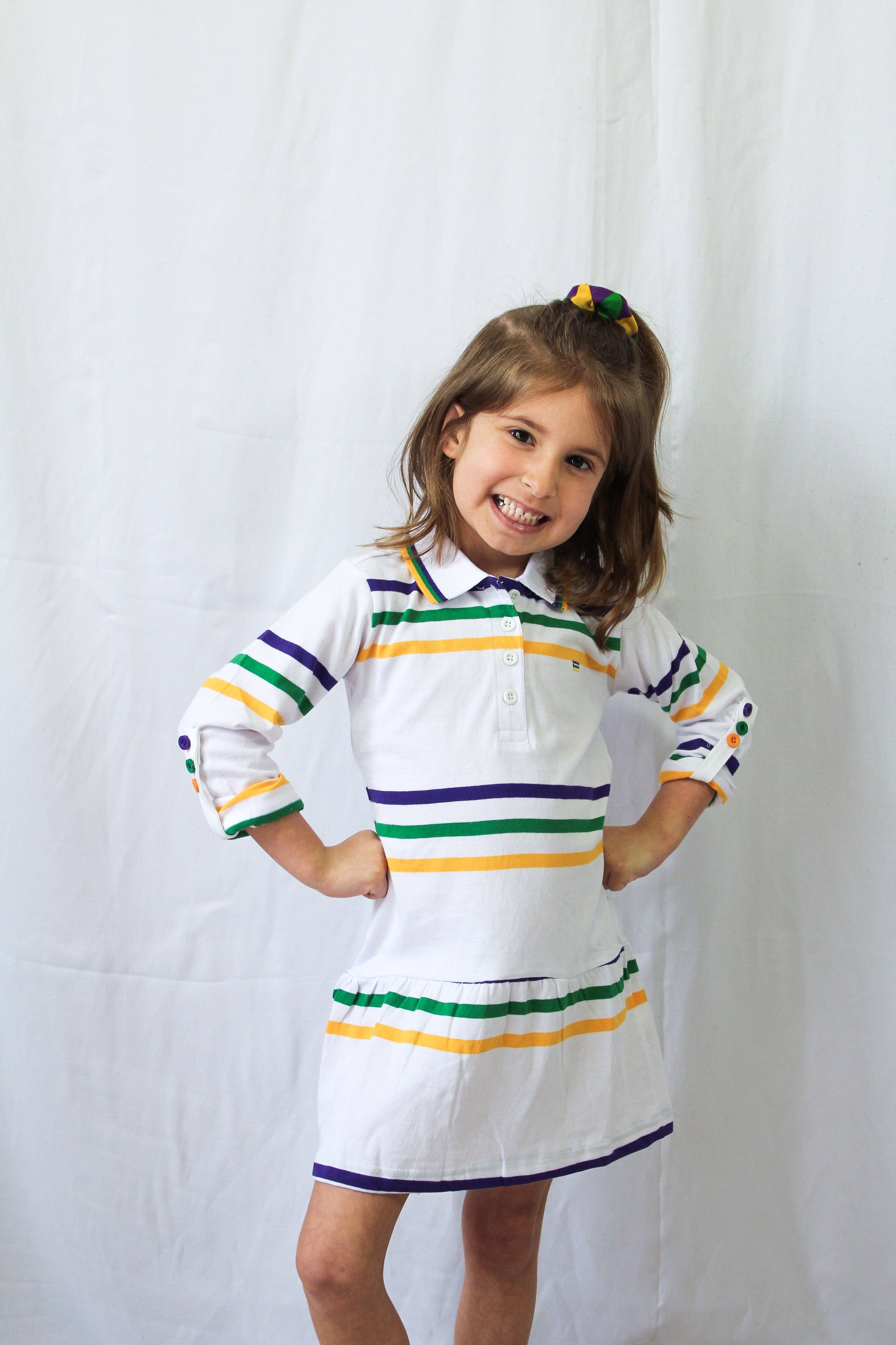 Mardi Gras Creations – wholesale Dress – Kids – White Infinity Youth Dress2