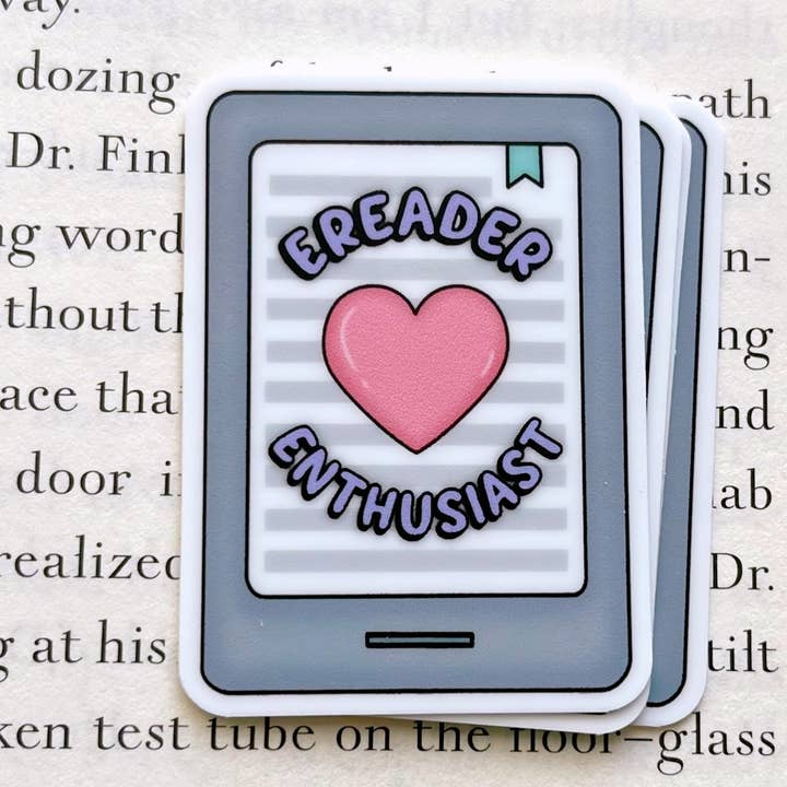 Mini Ereader Enthusiast Sticker for wholesale by My Secret Copy