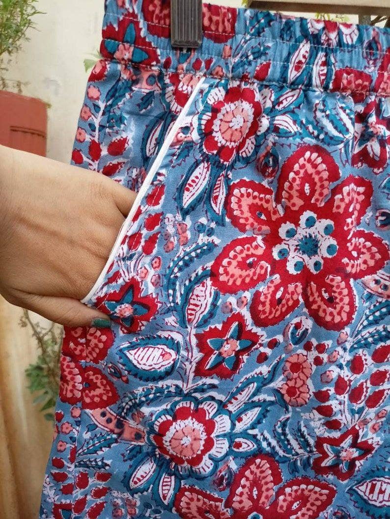 bhavnas boutique - Wholesale Shorts - Women's - Cotton Pants Hand Block Print Shorts Beach Wear Night Wear 3