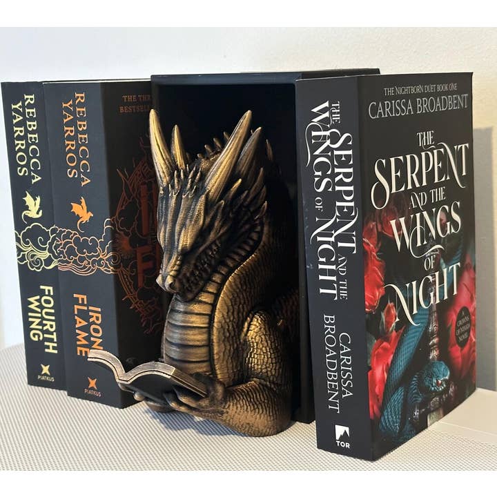 Modern Wood Cases – wholesale Book holder – Dragon Book Nook & Bookend Fantasy Dragon Inspired