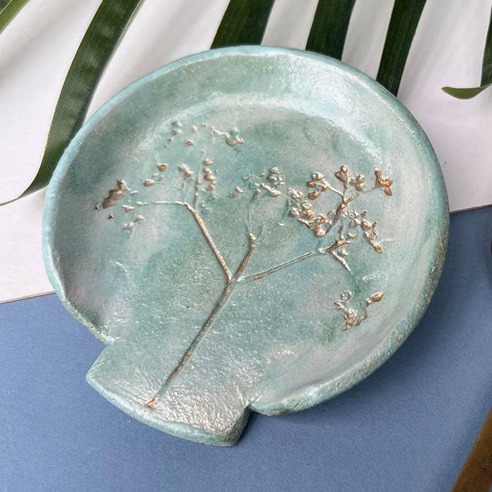 Green And Gold Spoon Rest for wholesale by Juliet Reeves Designs