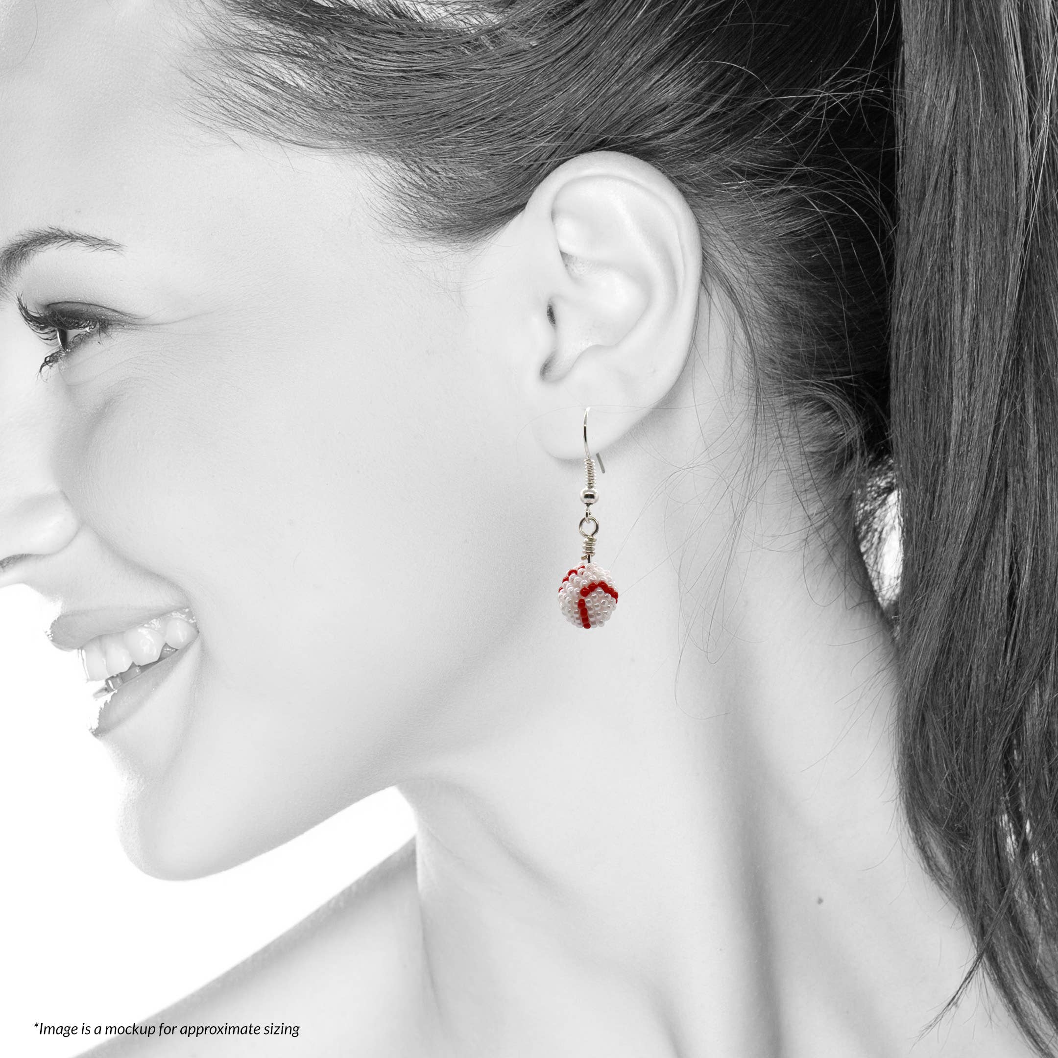 Pretty Shiny Beads - Wholesale Dangle Earrings - 3D Beaded Baseball Earrings2