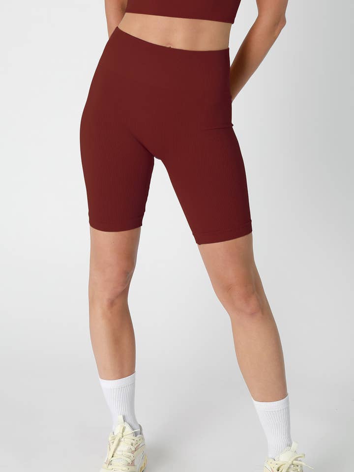 NB8048 - Ribbed Highwaist 6.5" inseam Biker for wholesale by NIKIBIKI