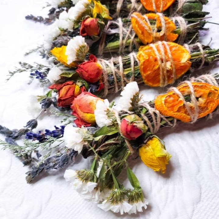 CharlieHaze - Wholesale Sage Bundle - Lavender, Mint, Orange Spring Smudge Stick