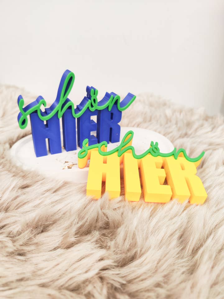 3D skrifttræk "Dejligt her" – dekorativt blikfang for engroshandel hos afHandmade