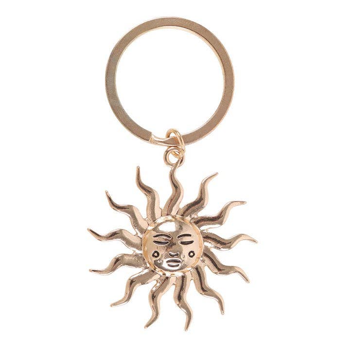 Something Different Wholesale - Wholesale Keychain - Women's - Gold Sun Keyring3