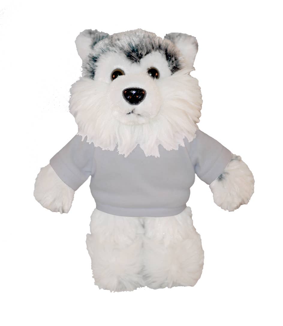 Plushland - Wholesale Stuffed/plush toy – Kids & baby - Plush Floppy Husky With Personalized Tee 12”4