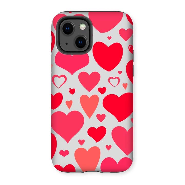 Red heart pattern tough Phone Case for wholesale by Sorbey