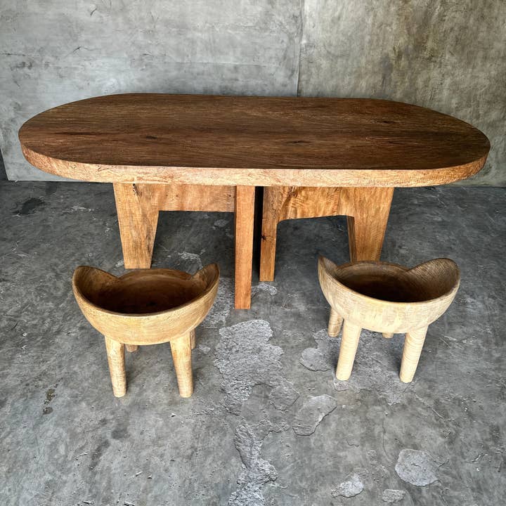 Office Objets - Wholesale Coffee Table - Massive mango wood table 2m10x1m38