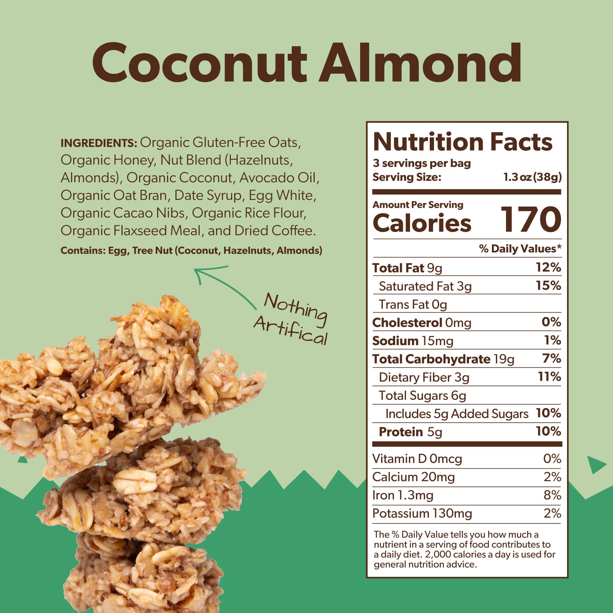 Breakin Snacks - Wholesale Granola - Coconut Almond: Protein & Fiber Granola Bites (10pk)1