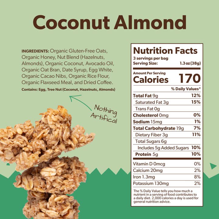 Breakin Snacks - Wholesale Granola - Coconut Almond: Chewy Granola Bites (10pk)1
