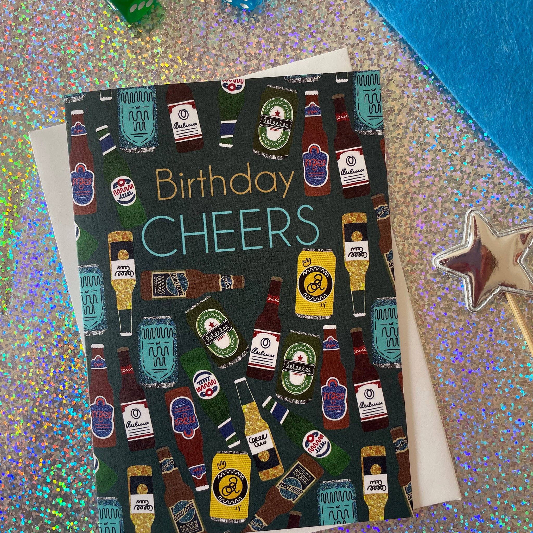 Katsillustration – wholesale Birthday card – Cheers with Beers Birthday Card3