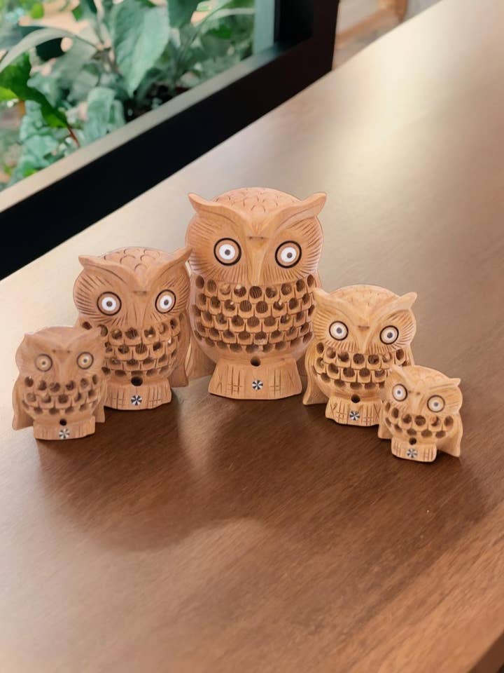 Statue 5 Owls for wholesale by Kimago's Home