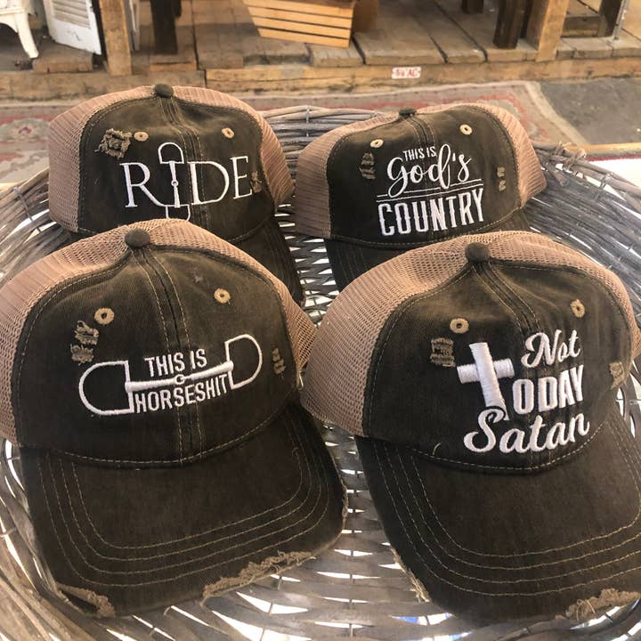 Westrian International - Wholesale Baseball Cap - Unisex - This is HorseShit Distressed Trucker Baseball Cap3