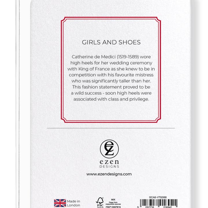Ezen Trade - Wholesale Everyday Greeting Card - GIRLS AND SHOES: Greeting Card1