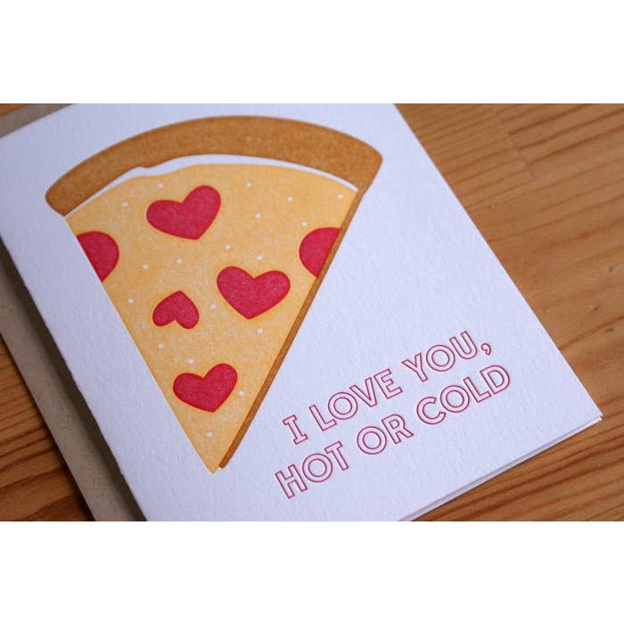 Fishcake Design - Wholesale Love Card - Pizza Card – Letterpress Card, I Love You, Valentines Day Card, Anniversary Card