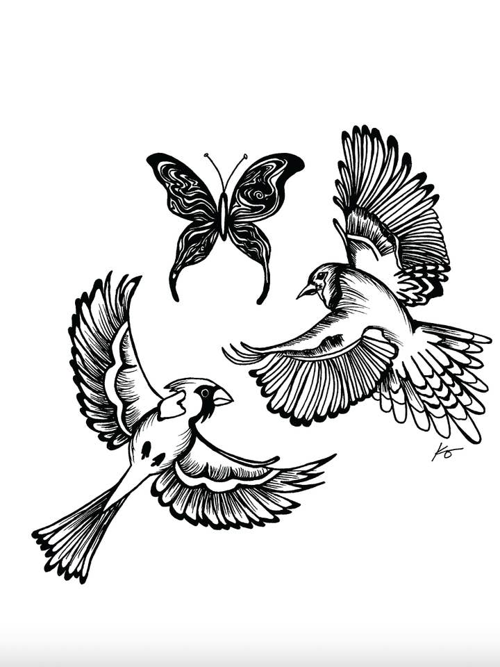 Impression artistique Still Together (oiseaux, animaux) pour la vente par Mind & Company