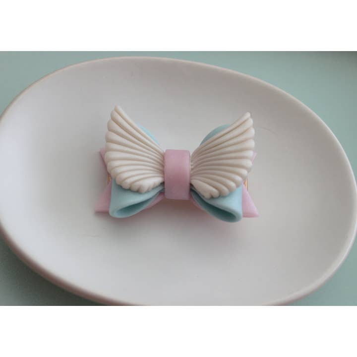 Sweets & Pearls – Großhandel Haarclip – Damen – Polymer Clay Pastell Engel Schleifen Haarspange12