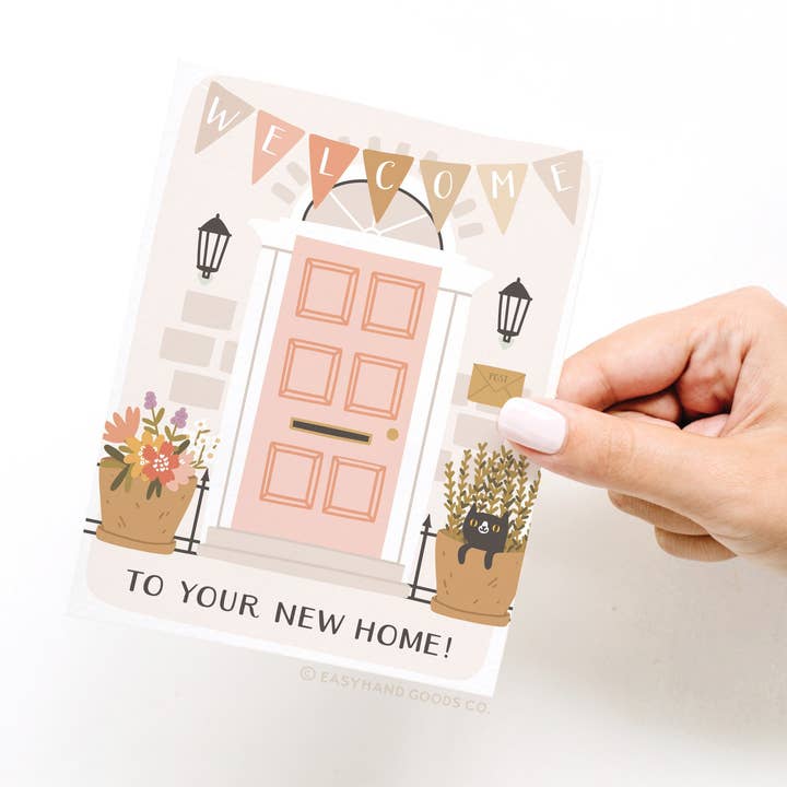 Easyhand Goods – formerly Onderkast – wholesale House-warming card – Welcome to Your New Home Door Greeting Card2