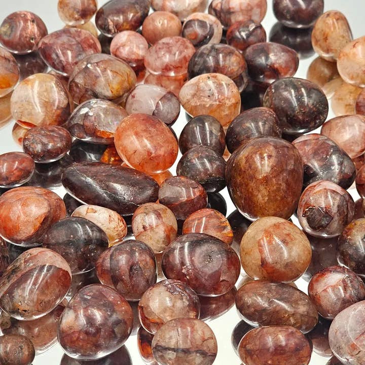 Fire Quartz Crystal Tumblestones 200g Batch for wholesale by Distinction Crystals