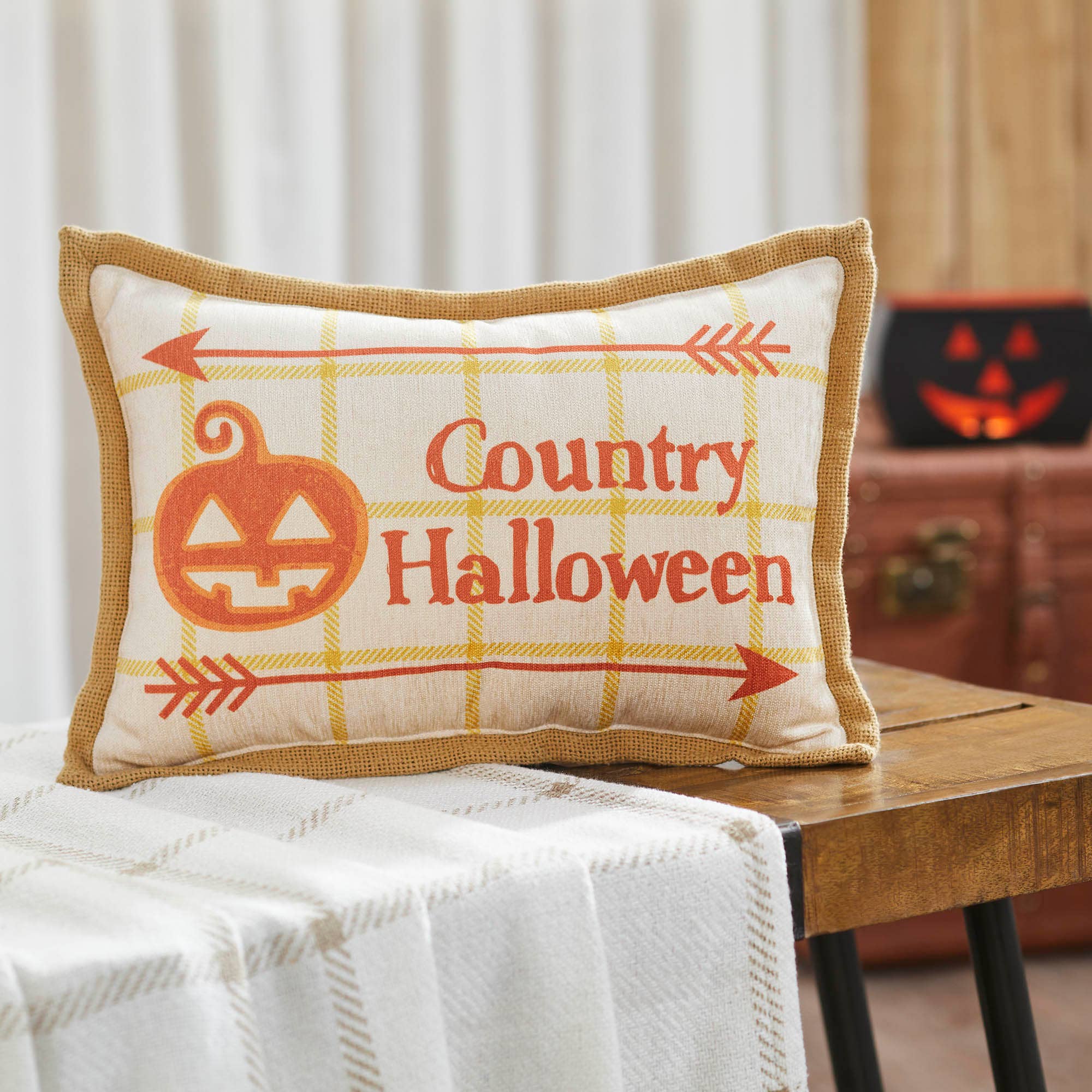 VHC Brands - Wholesale Throw/Decorative Pillow - Country Farmhouse Halloween Decorative Throw Pillow 9.5x14 Spooky Autumn Accent0