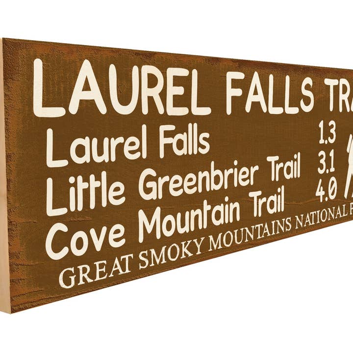 Great Smoky Mountains | Laurel Falls Trail Marker. for wholesale by Sawyers Mill, Inc.