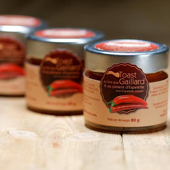 Torrada Gaillard, Pasta de Foie Gras, Pimenta Espelette 80 g por atacado de La Combe de Job