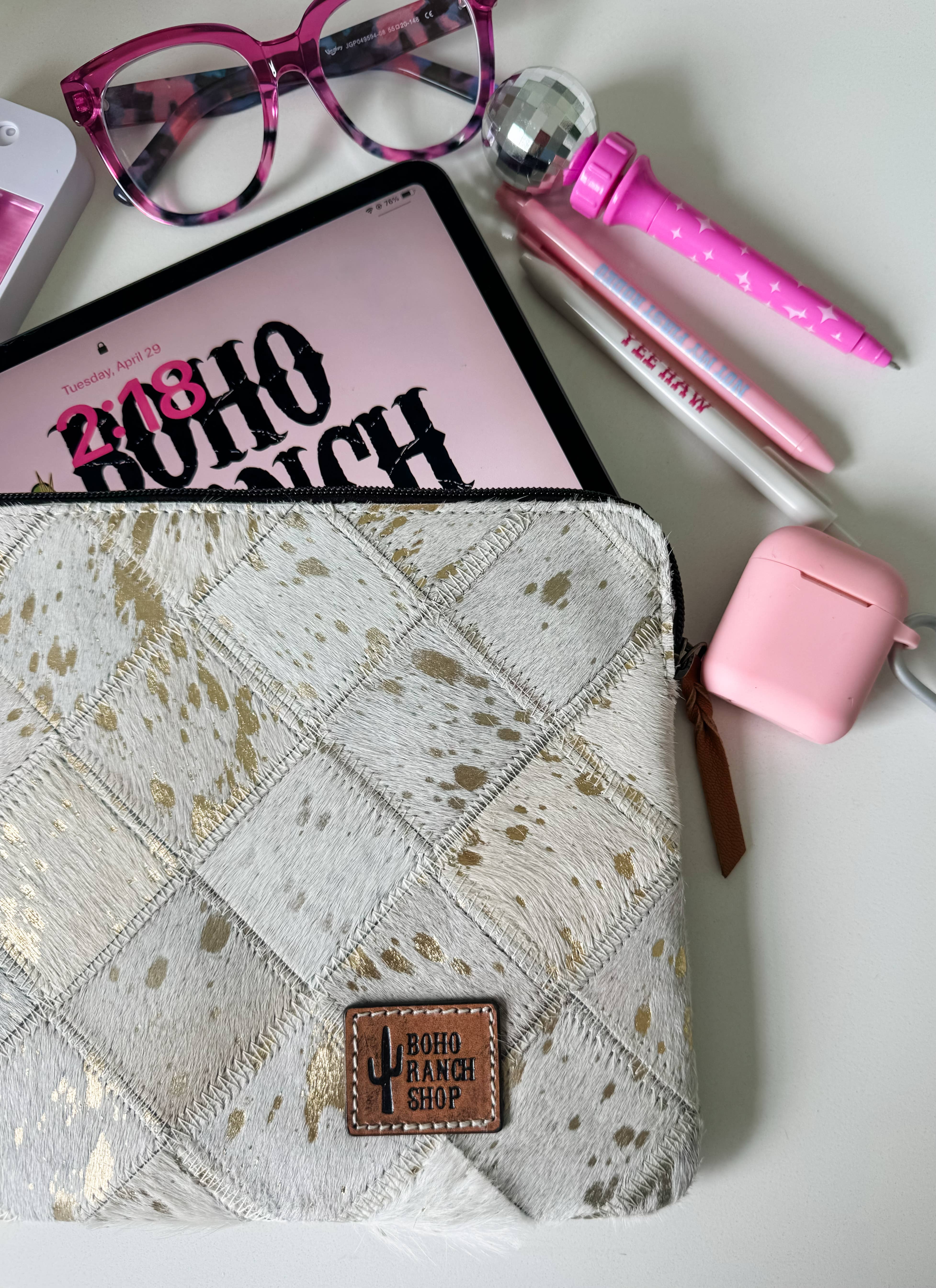 Boho Ranch Shop - Wholesale Laptop/Tablet Case - Women's - Cowhide Laptop Computer tech Sleeve Pouch Case11