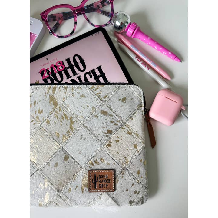 Boho Ranch Shop - Wholesale Laptop/Tablet Case - Women's - Cowhide Laptop Computer tech Sleeve Pouch Case11
