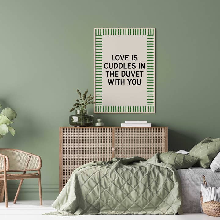 D'LUXE PRINTS - Wholesale Art Print - Love Is Cuddles in the Duvet Print6