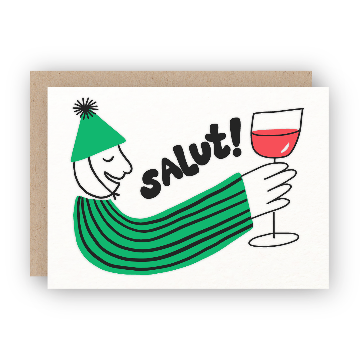 Half Pint Studio - Wholesale Birthday Card - Salut Letterpress Greeting Card4