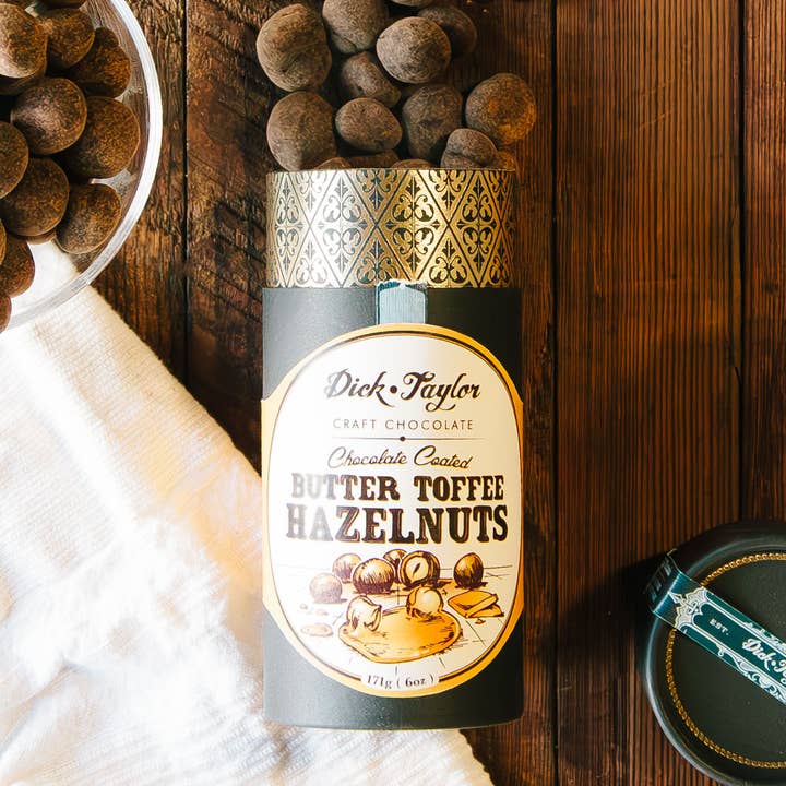 Dick Taylor Craft Chocolate - Wholesale Chocolate Covered Sweets - Chocolate Coated Butter Toffee Hazelnuts