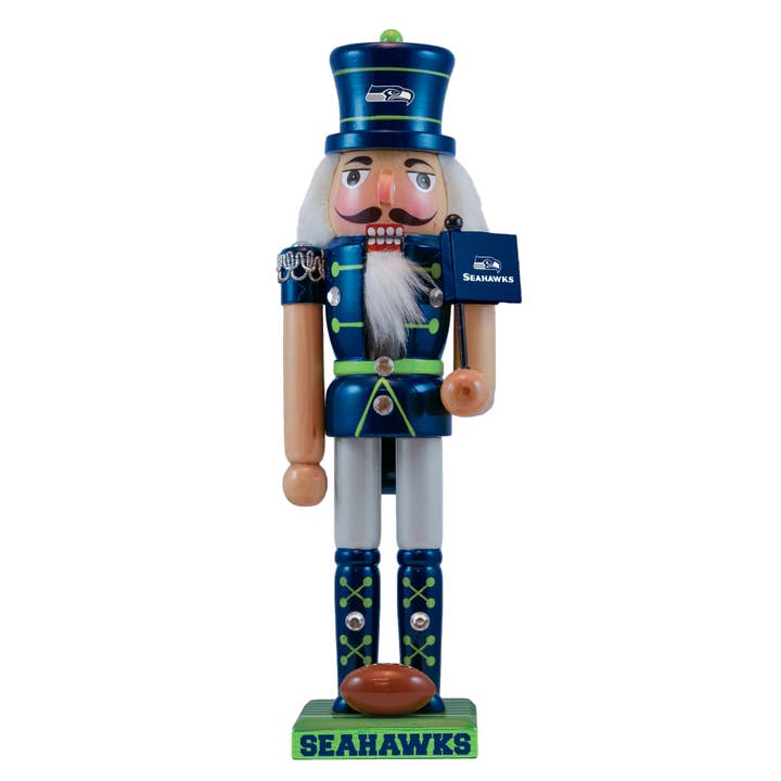 Masterpieces Puzzles - Wholesale Holiday Nutcracker - Seattle Seahawks - Collectible Nutcracker