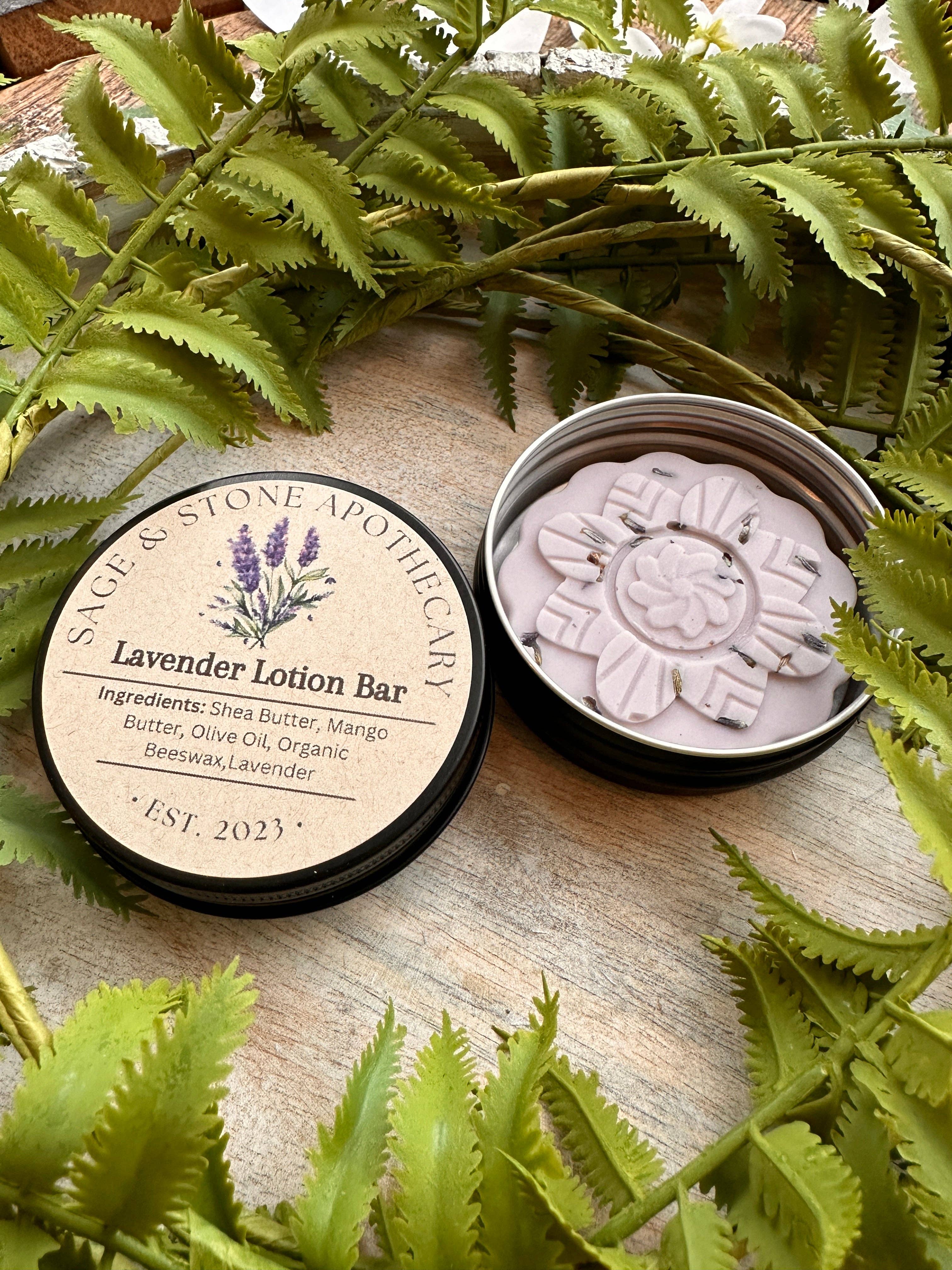 Sage & Stone Apothecary - Wholesale Solid Lotion - Lavender Lotion Bar3