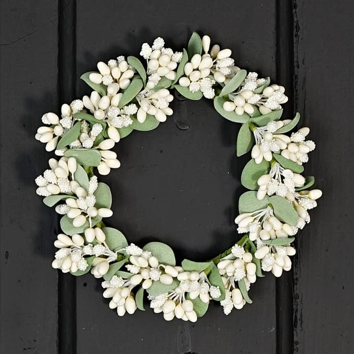 31730-6in(3.5)Ring-Mix berries w. foam leaves-Ivory for wholesale by Impressive Enterprises, Inc.