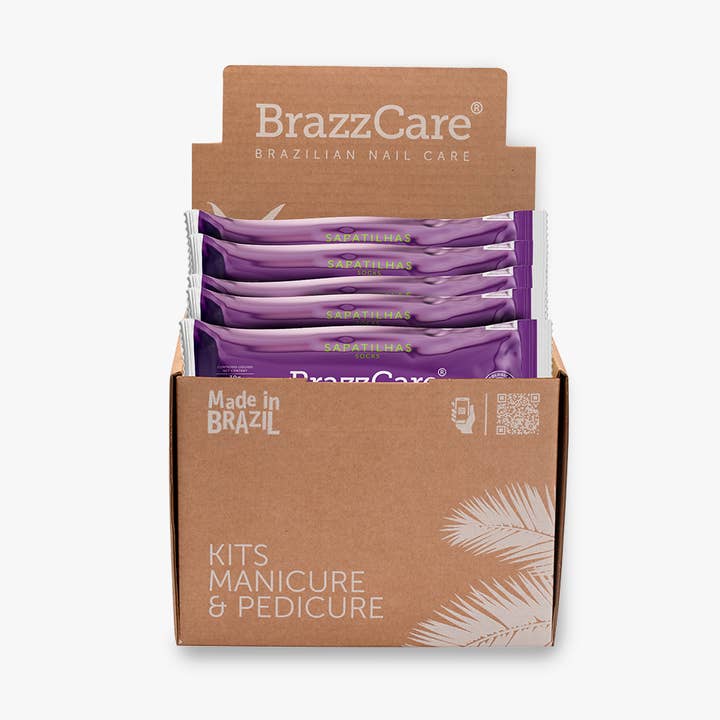 Boîte d'exposition Pedi - 50 kits pour la vente par BrazzCare - Brazilian Nail Care