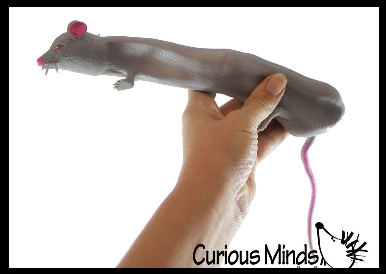 Curious Minds Toys - Wholesale Squishy Toy - Kids & Baby - 1 Rat Stretchy Sand Filled Mouse -Gross Sensory Fidget Toy M6