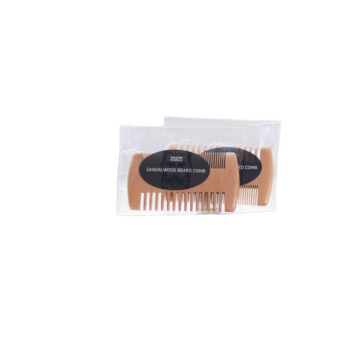 Appalachian Botanical Co. - Wholesale Beard Brush/Comb - Sandalwood Beard Comb