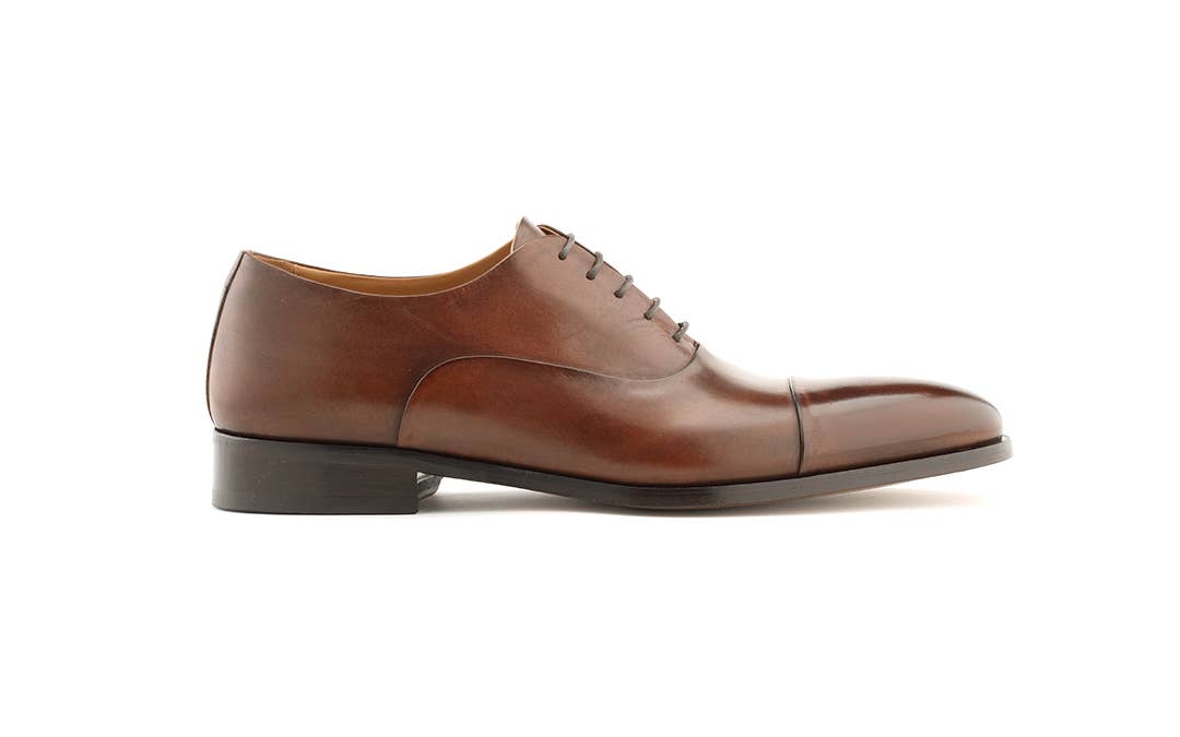 Ace Marks - Wholesale Oxford Shoes - Men's - Cap Toe Oxford Brown Antique Leather